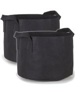 247Garden 20-Gallon Planters Grow Bag/Aeration Fabric Pots w/Handles (Black 16H x 19D) 2-Pack w/Free Shipping USA