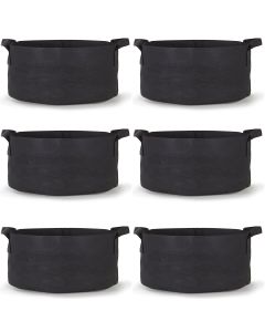 247Garden 100-Gallon Aeration Plant Grow Bags/Fabric Pots/Raised Garden Beds w/Handles (300GSM Black 18H x 40D) 6-Pack w/Free Shipping USA