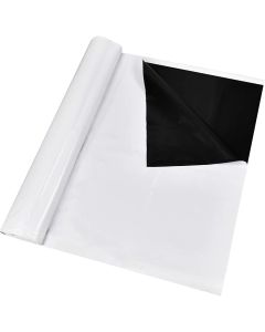 247Garden Panda Film 10X50 FT 5.5 Mil Black and White Poly Film for Hydroponics and Greenhouse