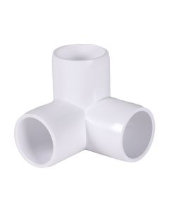247Garden ASTM SCH40 3-Way PVC Elbow Fitting Connectors for 3/4" Pipes (Commercial+Furniture Grade, UV-Proof) - Compatiable w/247Garden 3/4" PVC Frame Grow Bed/Raised Garden Kit