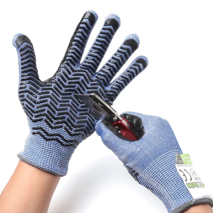 247Garden Level-D Cut-Resistant Stainless Steel-Wire Gloves w/Grip (Pair,  Food-Graded, Medium)