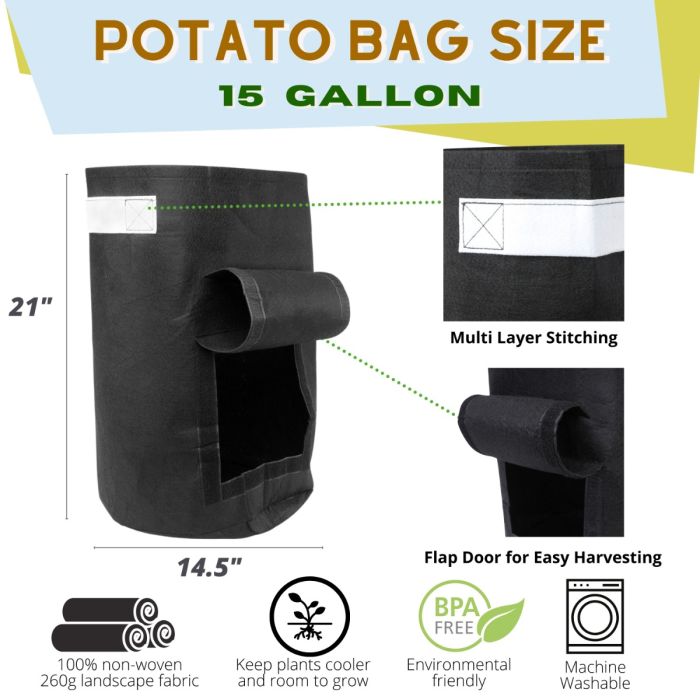 Up To 82% Off on Garden Potato Grow Bags Acces