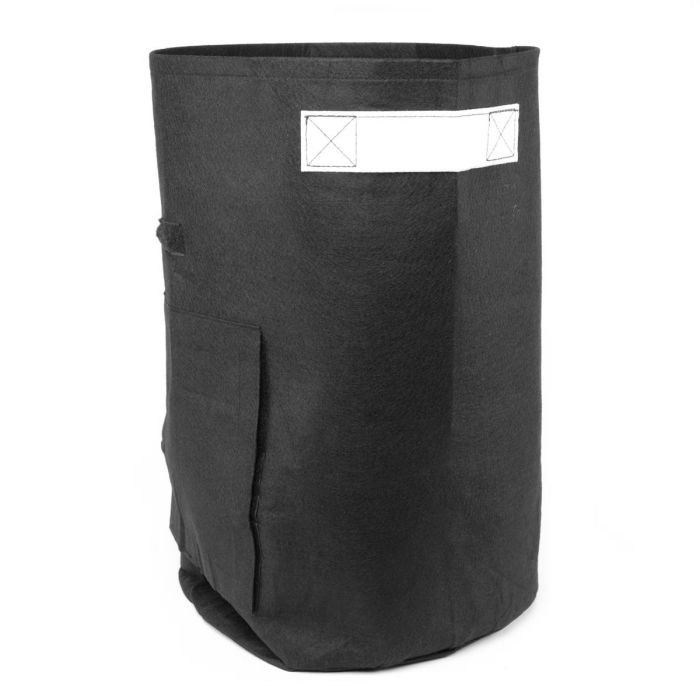 247Garden 10-Gallon Short Aeration Fabric Pot/Vegetable Grow Bag (Black  w/Grey Handles)