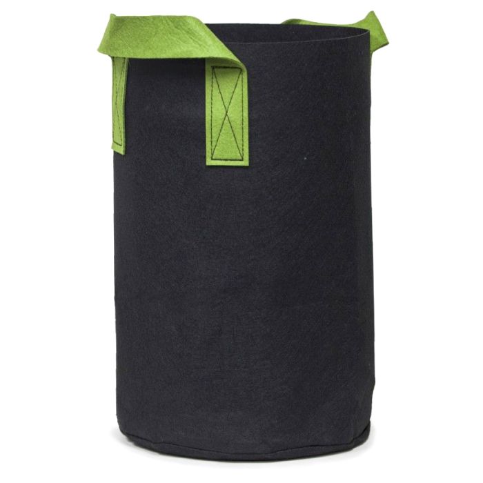 247Garden 2-Gallon Tall Aeration Fabric Pot/Tree Grow Bag (Black w/Green  Handles)