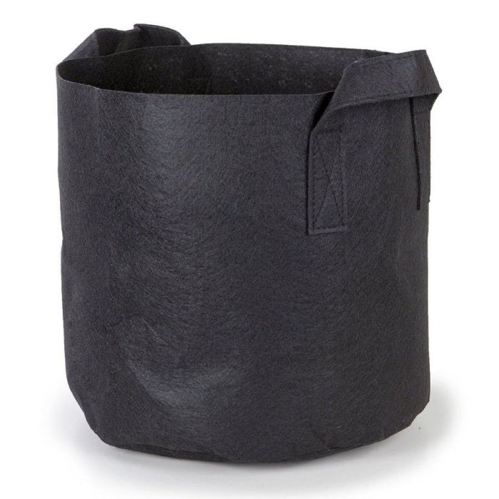 247Garden 4-Gallon Tall Aeration Fabric Pot/Tree Grow Bag (Black w