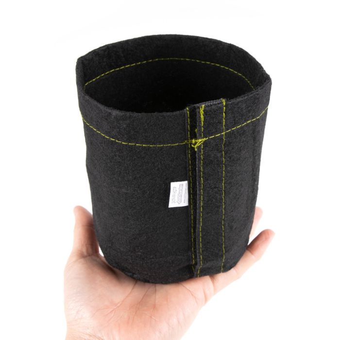 247Garden 2-Gallon Tall Aeration Fabric Pot/Tree Grow Bag (Black w/Green  Handles 12H x 7D) 5-Pack