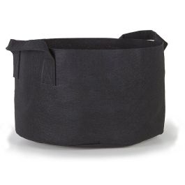 247Garden 10-Gallon Short Aeration Fabric Pot/Vegetable Grow Bag (Black  w/Grey Handles)