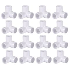 16-Pack 1/2 in. 3-Way PVC Elbow/90-Degree Corner Fittings ASTM SCH40 Furniture-Grade Connectors