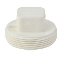 2 in. DWV PVC MIPT Cleanout Plug Fitting for Drain, Waste and Vent ASTM D2655 NSF