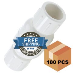 180pcs 1/2 in. Schedule 40 PVC In-Line Spring Check Valve Pipe Fittings Socket-Type