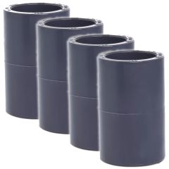 4-Pack 1 in. Schedule-80 PVC Couplings Slip/Straight/Socket Fittings NSF ASTM D2467