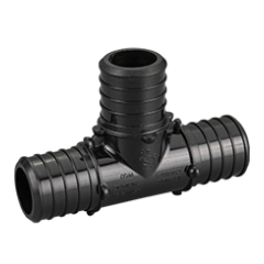 247Garden 1 in. PEX-B Barb Tee Plastic Crimp Fitting NSF for Hot & Cold Water PEX Pipe F2159