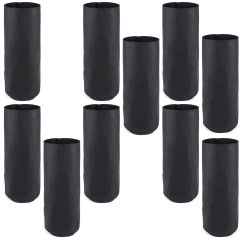 247Garden 3-Gallon Skinny Tall Aeration Fabric Pot/Deep Aeration Plant Grow Bag 7D x 18H Black 10-Pack