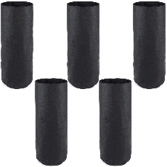 247Garden 3-Gallon Skinny Tall Aeration Fabric Pot/Deep Aeration Plant Grow Bag 7D x 18H Black 5-Pack