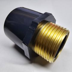 1 in. SCH-80 PVC  Male Adapter w/Brass Threaded-Fitting ASTM D2467 1" MTP, PVC-to-Brass Connector