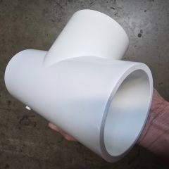 2-1/2 in. Schedule-40 PVC Tee 3-Way Pipe Fitting NSF SCH40 ASTM D2466 2.5" Socket