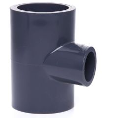 2 x 1 in. Schedule 80 PVC Reducing Tee 3-Way Sch-80 Pipe Straight T-Fitting, Socket NSF ASTM D2467