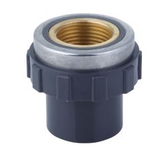 3/4 in. SCH-80 PVC  Female Adapter w/Brass Threaded-Fitting ASTM D2467/D2464 FNPT 3/4" PVC-to-Brass Connector