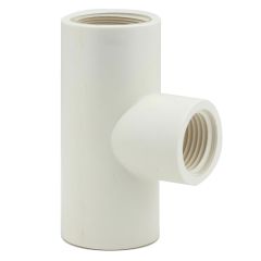 1/2 in. SCH-40 PVC Tee FIP x FIP x FIP (All Female Threaded Tee Fitting) ASTM D2466 NSF