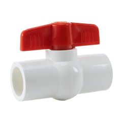 1/2 in. PVC Compact Ball Valve Schedule-40 Pipe Fitting Slip/Socket