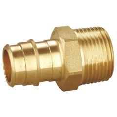 247Garden 1 in. PEX-A x 1 in. NPT Male Adapter (NSF Lead Free Brass F1960 PEX Cold Expansion Fitting)