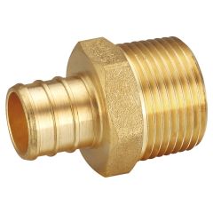 247Garden WDK 3/4 in. PEX-B Barb x 3/4 in. Male Pipe Threaded MPT Adapter (DZR Lead Free Brass NSF-Listed F1807 Crimp Fitting)