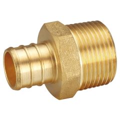 247Garden WDK 3/4 in. PEX-B Barb x 1/2 in. Male Pipe Thread MPT Adapter (DZR Lead Free Brass NSF-Listed F1807 Crimp Fitting)