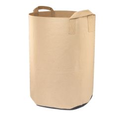 247Garden 20-Gallon Tall Aeration Fabric Pot/Tree Grow Bag (Tan w/Handles 23H x 16D)