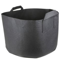 247Garden 20-Gallon Short Aeration Fabric Pot/Vegetable Grow Bag w/Handles (Black 13H x 21D)