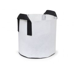 247Garden 25-Gallon Aeration Fabric Pot/Planting Grow Bag w/Handles (White w/Black Handles 16.5H x 21D)