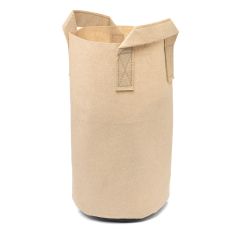 247Garden 2-Gallon Tall Aeration Fabric Pot/Tree Grow Bag (Tan w/ Handles 12H x 7D)