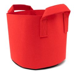 247Garden 2-Gallon Red Aeration Fabric Pot/Plant Grow Bag w/Handles & Black Base 7.5H x 8.5D