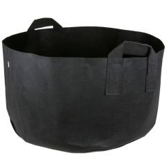 247Garden 30-Gallon Short Aeration Fabric Pot/Vegetable Grow Bag w/Handles (Black 13H x 26D)
