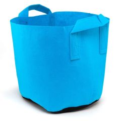 247Garden 3-Gallon Blue Aeration Fabric Pot/Plant Grow Bag w/Handles + Black Base 9H x 10D