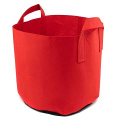 247Garden 15-Gallon Red Aeration Fabric Pot/Plant Grow Bag w/Handles + Black Base 14.5H x 17D
