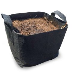 247Garden 1-Gallon Square Aeration Fabric Pot Planting Grow Bag w/Handles (Grey 6.5 x 6.5 x 5.5)