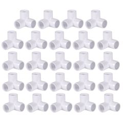 247Garden ASTM SCH40 3-Way PVC Elbow Fitting Connectors for 3/4" Pipes (Commercial+Furniture Grade, UV-Proof) - Compatiable w/247Garden 3/4" PVC Frame Grow Bed/Raised Garden Kit 24-Pack