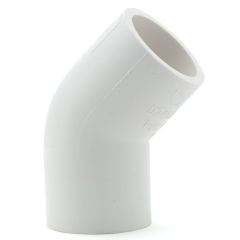 2-1/2 in. Schedule-40 PVC 45-Degree Elbow Pipe Fitting NSF SCH40 ASTM D2466 2.5" for HVAC/Plumbing