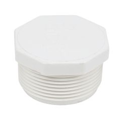 1-1/2 in. Schedule 40 PVC Male Threaded Plug/MPT End Cap Pipe Fitting NSF SCH40 ASTM D2466 1.5"