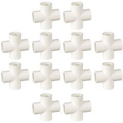 12-Pack 1/2 in. Cross Schedule-40 PVC Fittings NSF ASTM D2466 Plumbing-Grade