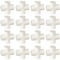 16-Pack 1/2 in. Cross Schedule-40 PVC Fittings NSF ASTM D2466 Plumbing-Grade