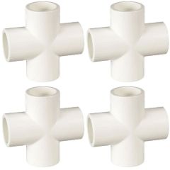 4-Pack 1 in. SCH-40 PVC Cross Fittings ASTM D2466 1"