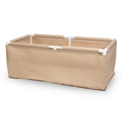 247Garden 2X4 PVC Frame Fabric Grow Bed/Raised Vegetable Flower Garden Bag (60-Gallon Tan)