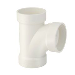 2 in. DWV Sanitary Tee Hub Drain Waste Vent PVC Fitting ASTM D2665 NSF