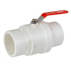 247Garden ERA 2.5 in. Two-Piece SCH40 PVC Chroming Ball Shut-Off Valve w/ Stainless Steel Handle