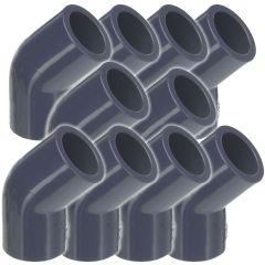 10-Pack 1 in. SCH80 PVC 45-Degree Elbow Fittings (Socket)