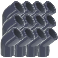 12-Pack 1 in. SCH80 PVC 45-Degree Elbow Fittings (Socket)