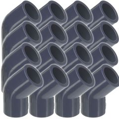 16-Pack 1 in. SCH80 PVC 45-Degree Elbow Fittings (Socket)