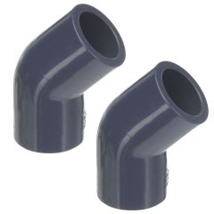 2-Pack 3/4 in. Schedule 80 PVC 45-Degree Elbow ASTM D2467 High Pressure Fittings