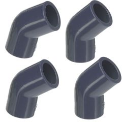 4-Pack 1 in. SCH80 PVC 45-Degree Elbow Fittings (Socket)